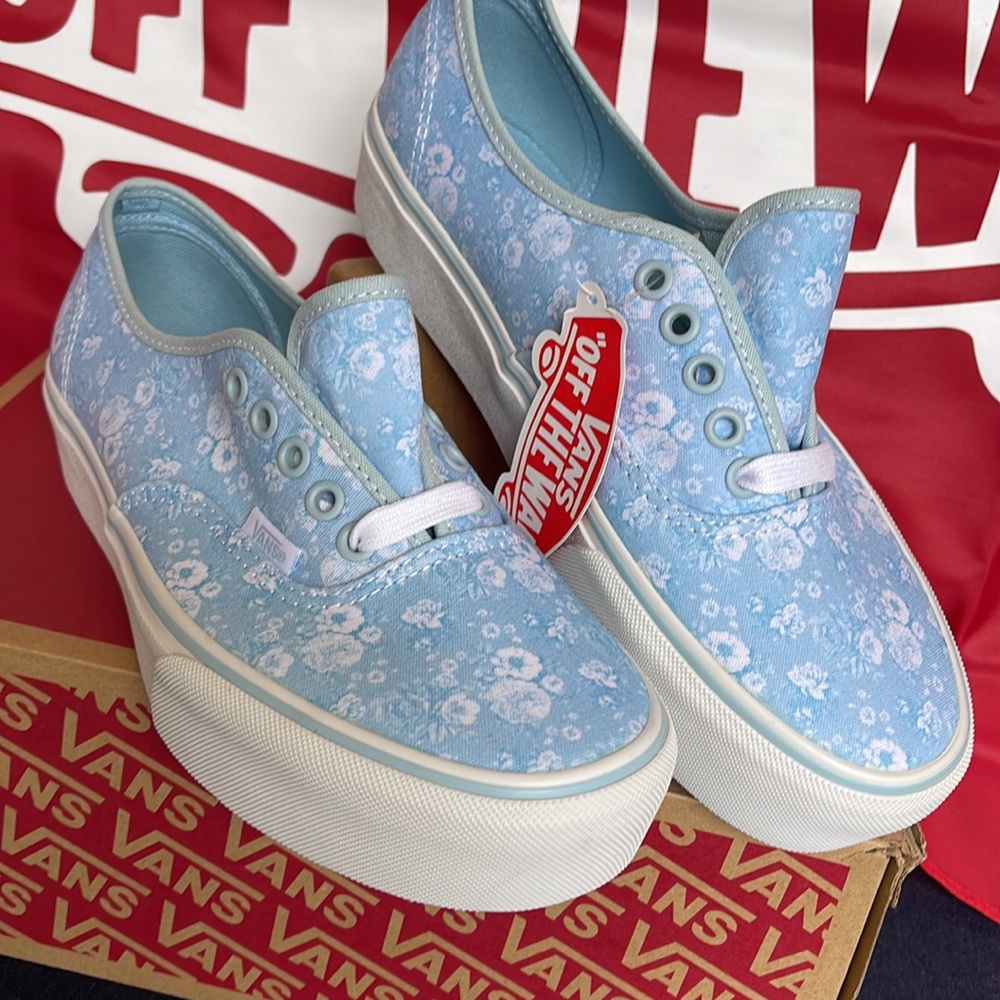 Vans Authentic PLATFORMS Tonal Floral/Omphlds/True White sneakers-platforms Men’ - Picture 8 of 16